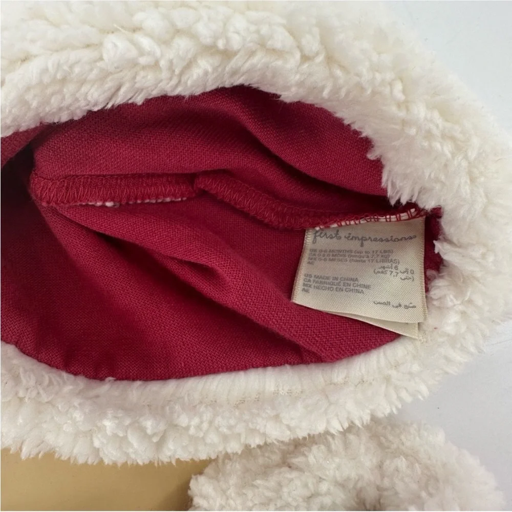 First Impressions Baby Red Hat and Booties Set Size 0-6 Months New